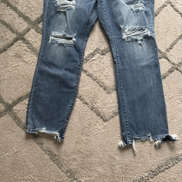 Judy Blue jeans Destroy Get Something Straight Mid Rise raw hem 24W new - Picture 5 of 14